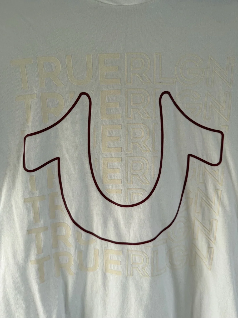 True Religion White Short-Sleeve Logo Tee